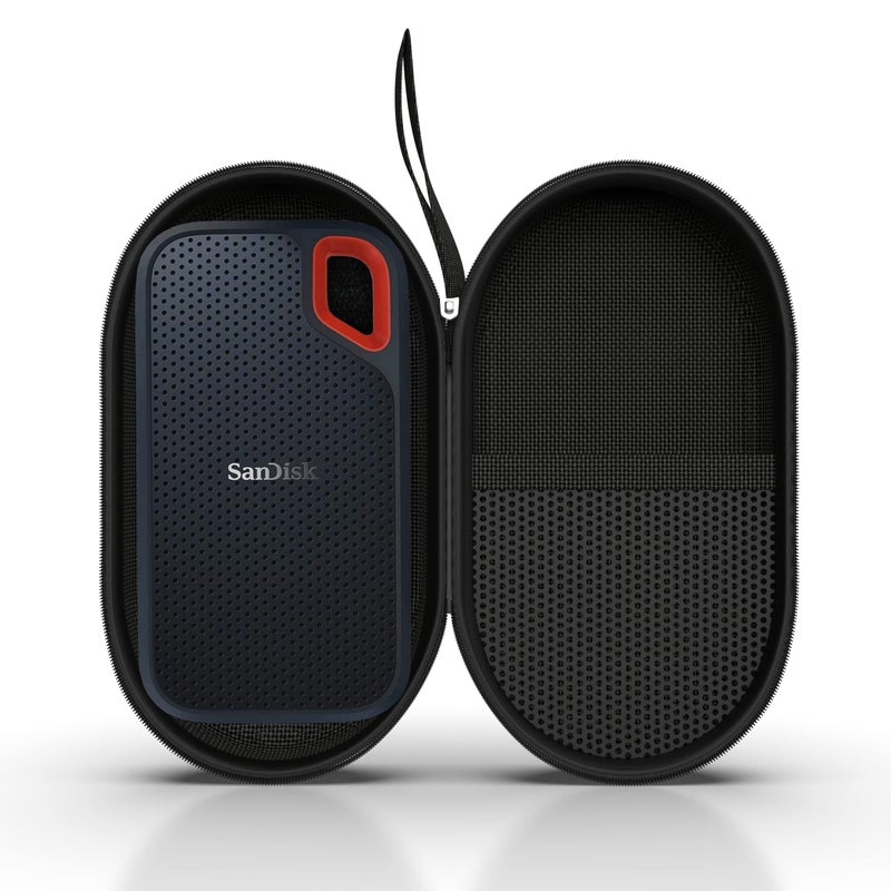 Agoz Hard Protective Carry Case for SanDisk 500GB / 250GB / 1TB / 2TB Extreme Portable SSD External Hard Drive - SDSSDE60-500G-G25 (Black-Red) - Image 2