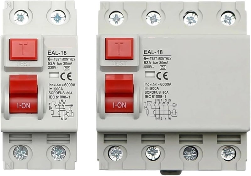 2P 10A 100mA Electromagnetic RCCB RCD ELCB Residual Current Circuit Breaker Safety Switch - Image 1