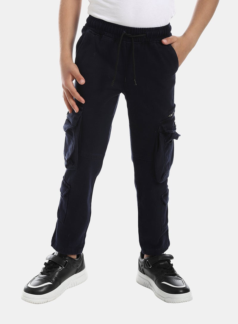 Andora Cargo Gabardine Pants - Navy Blue - Image 1