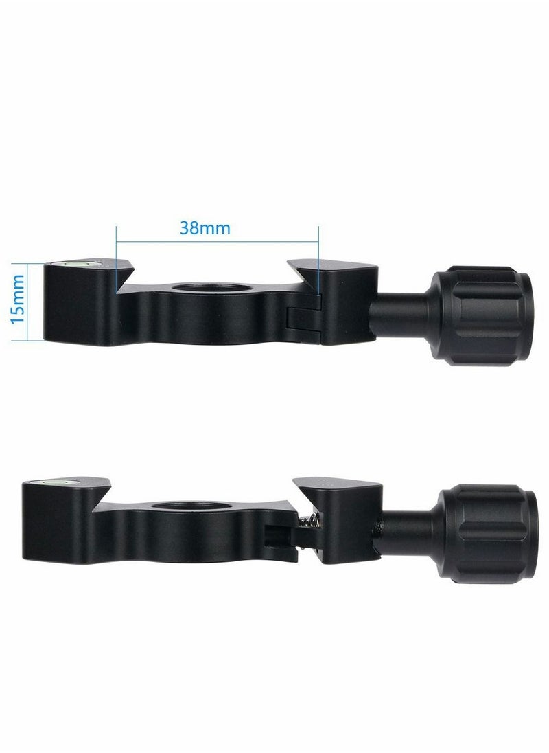 Generic - Quick Release Plate QR Clamp, FC-25 Mini Fish Bone Style Clamp with 3/8-1/4 Screw Adapter for Tripod Head Compatible Arca-Swiss Type - Image 1