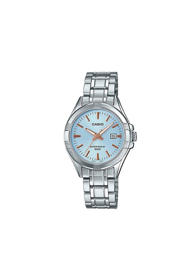CASIO - Casio His & Her Blue Dial Stainless Steel Band Couple Watch MTP/LTP-1308D-2AVDF - Image 1