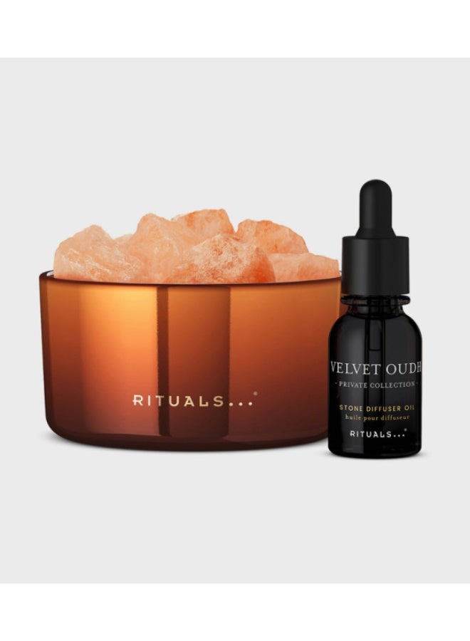 RITUALS Velvet Oudh Stone Diffuser Set with 20ml Diffuser Oil