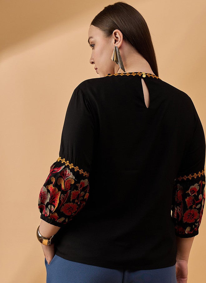 Baizee بلوزة بأكمام أسقف من Routes by All About You Plus Size - Image 5