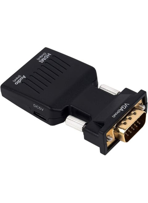 VGA to HDMI Converter with Audio – Active Video Dongle for 1080p Video Output from PC/Laptop to TV/Monitor