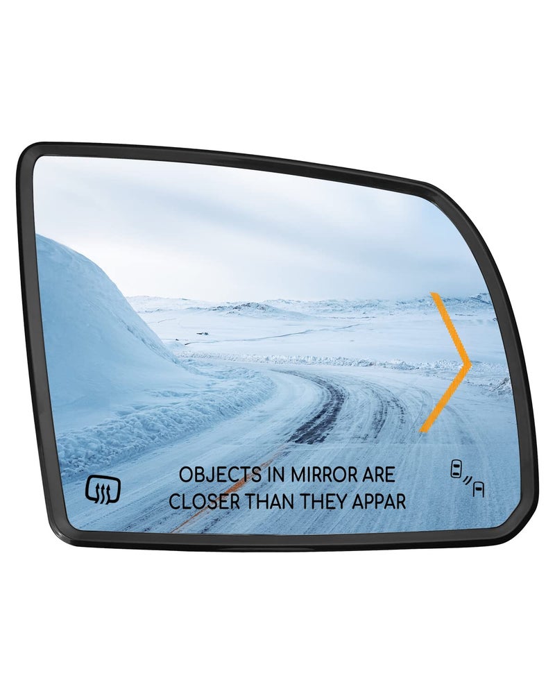 Passenger Side Heated Mirror Glass Fit for Toyota Sequoia 20082017 Toyota Tundra 20072020 Passenger Right Side Rear View Mirror Glass with Turn Signal Lamp And Blind Spot Detection