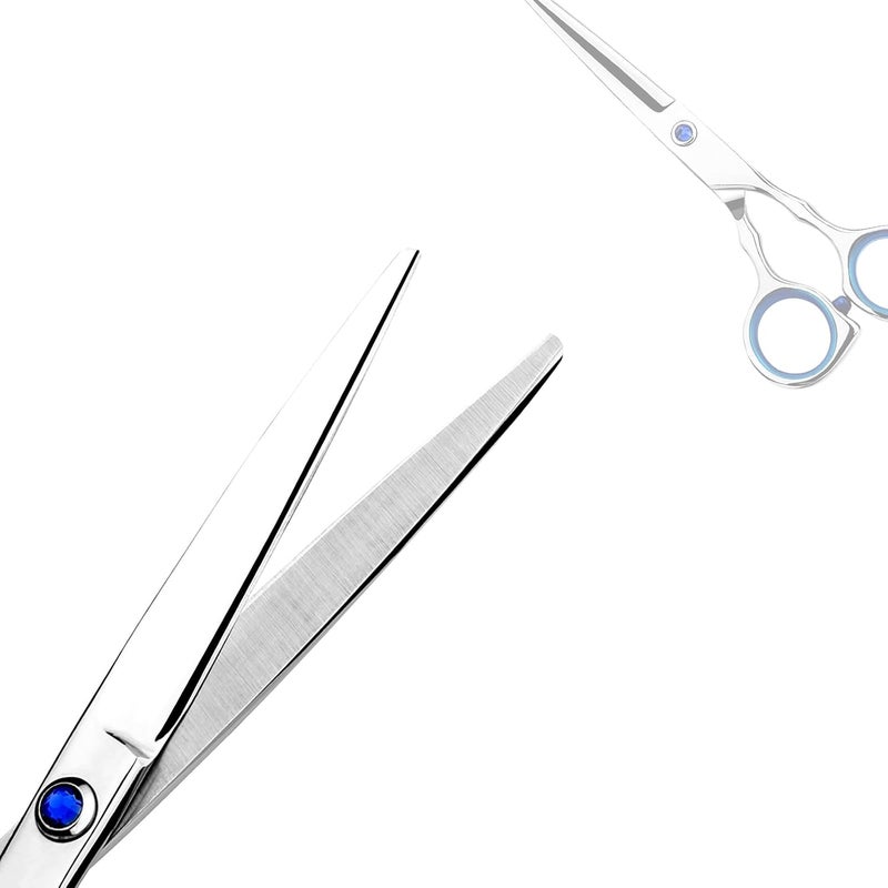 Himart Regular Hair Cutting Shears Professional Barber Scissors Home Blue Detachable Finger Ring for Men Women Kid - Image 2