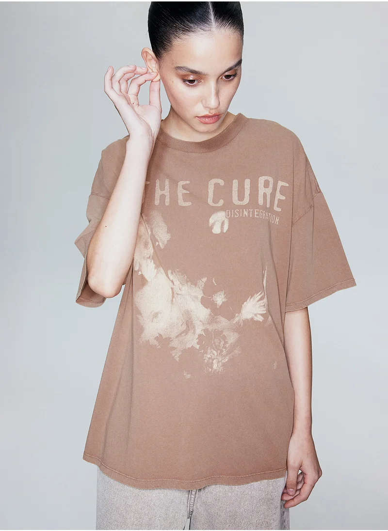 اتش اند ام Oversized Printed T-Shirt