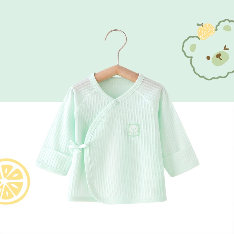 Baby half back clothes newborn baby one-piece Top spring and autumn clothes newborn underwear summer thin pure cotton monk clothing - Image 1