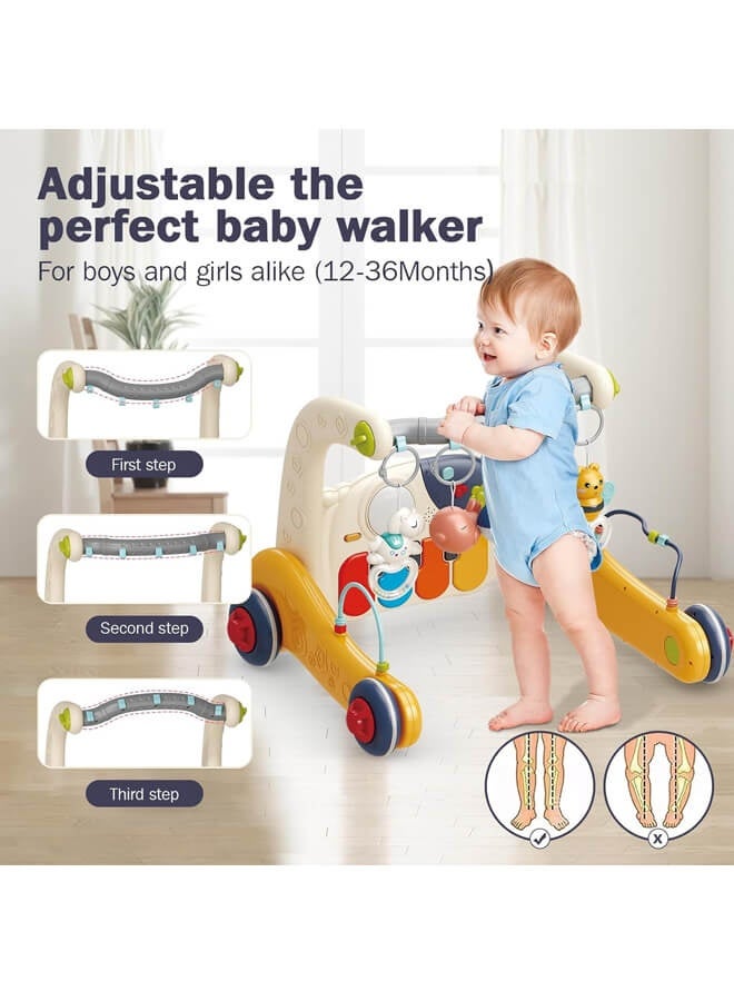 2 In 1 Baby Gym Play Mats,Baby Toys Kick and Play Piano Gym Activity Center For Infants,Baby Walker Fitness Rack - Image 3