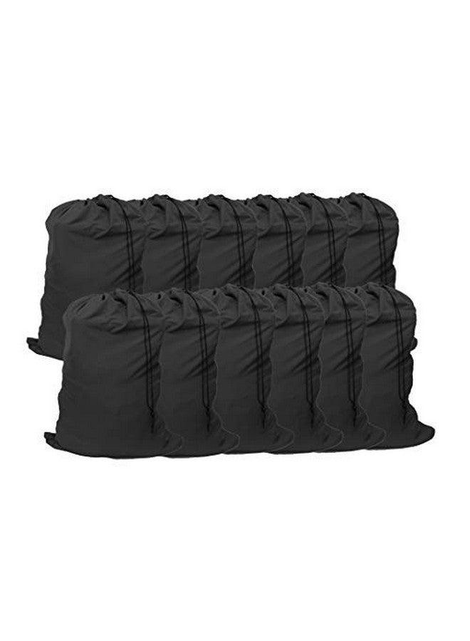 YETHAN Extra Large Laundry Bag 12 Pack, Travel Laundry Bags with Drawstring Closure, 30"x40", for college, dorm and apartment dwellers (12PCS Black) - Image 1