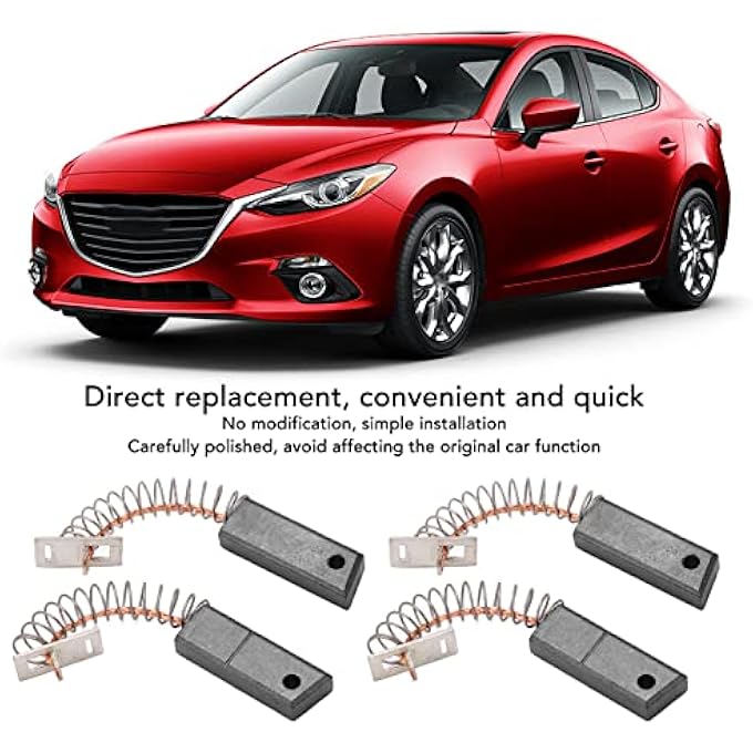 Bewinner 4PCS Alternators Brush Set, Replace A647X50870 A647X50870 A647X50270 Metal Alternators Brush Set,Replacement for F1CZ10347 A, F3XY 10347 A - Image 2