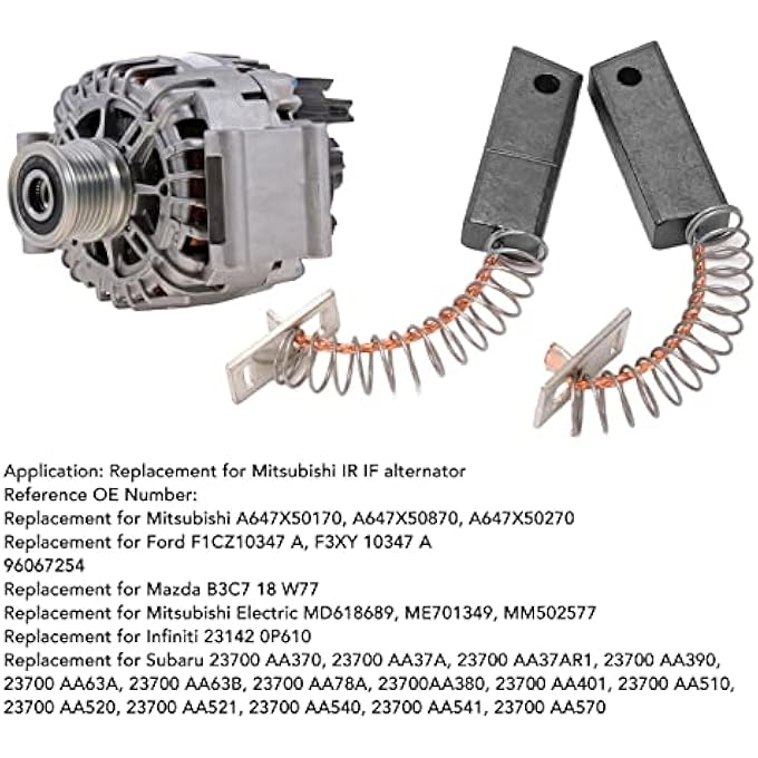Bewinner 4PCS Alternators Brush Set, Replace A647X50870 A647X50870 A647X50270 Metal Alternators Brush Set,Replacement for F1CZ10347 A, F3XY 10347 A - Image 4