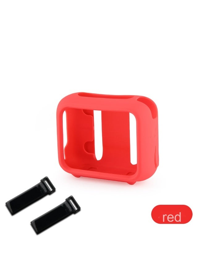 Silicone Case for JBL Go 4, Waterproof Portable Bluetooth Speaker Protective Sleeve, Ultra-Light Shockproof Cover with Carabiner, Secure Fit, Red(Speaker Not Included) - Image 1