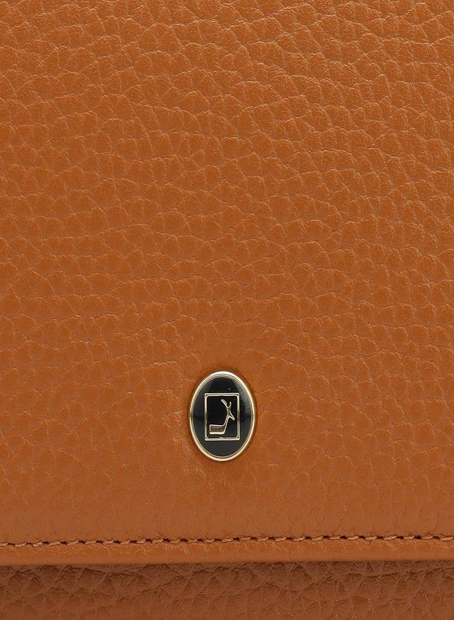 Da Milano Leather Wallet for Women - Orange (10061A-OL) - Image 5