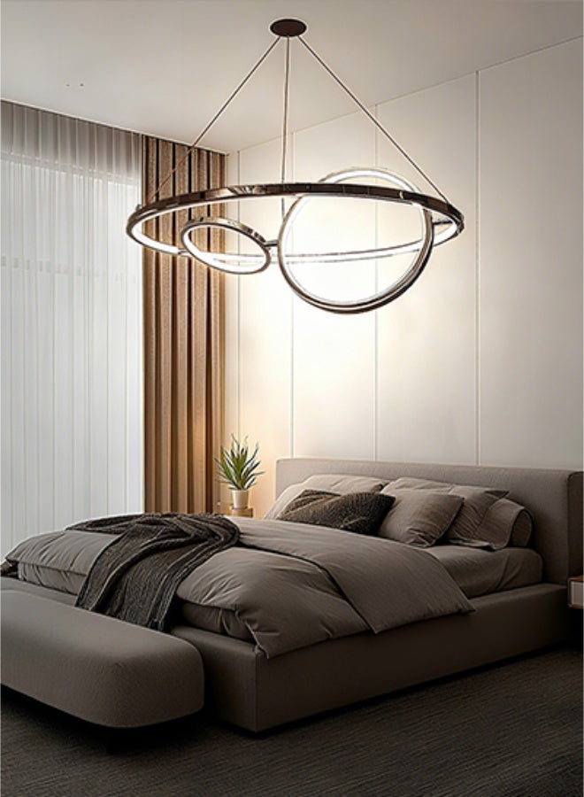 LED Ceiling Lamp -Large ceiling lamp-Kitchen chandelier lighting-Hanging light for living room kitchen,bedroom ,restaurant, office,hotel hall,-High color rendering light source,Golden warm atmosphere/Made of high-quality stainless steel, easy to install and durable. - Image 3