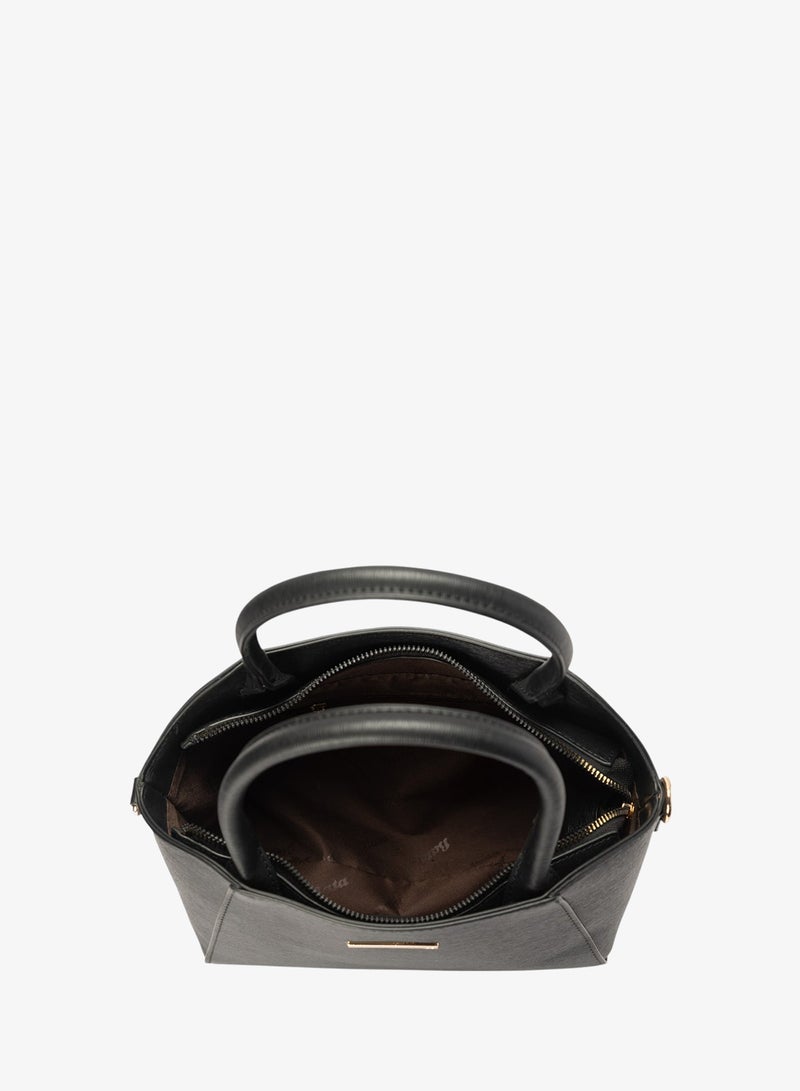 Bata Solid Top Handle Bag - Image 4