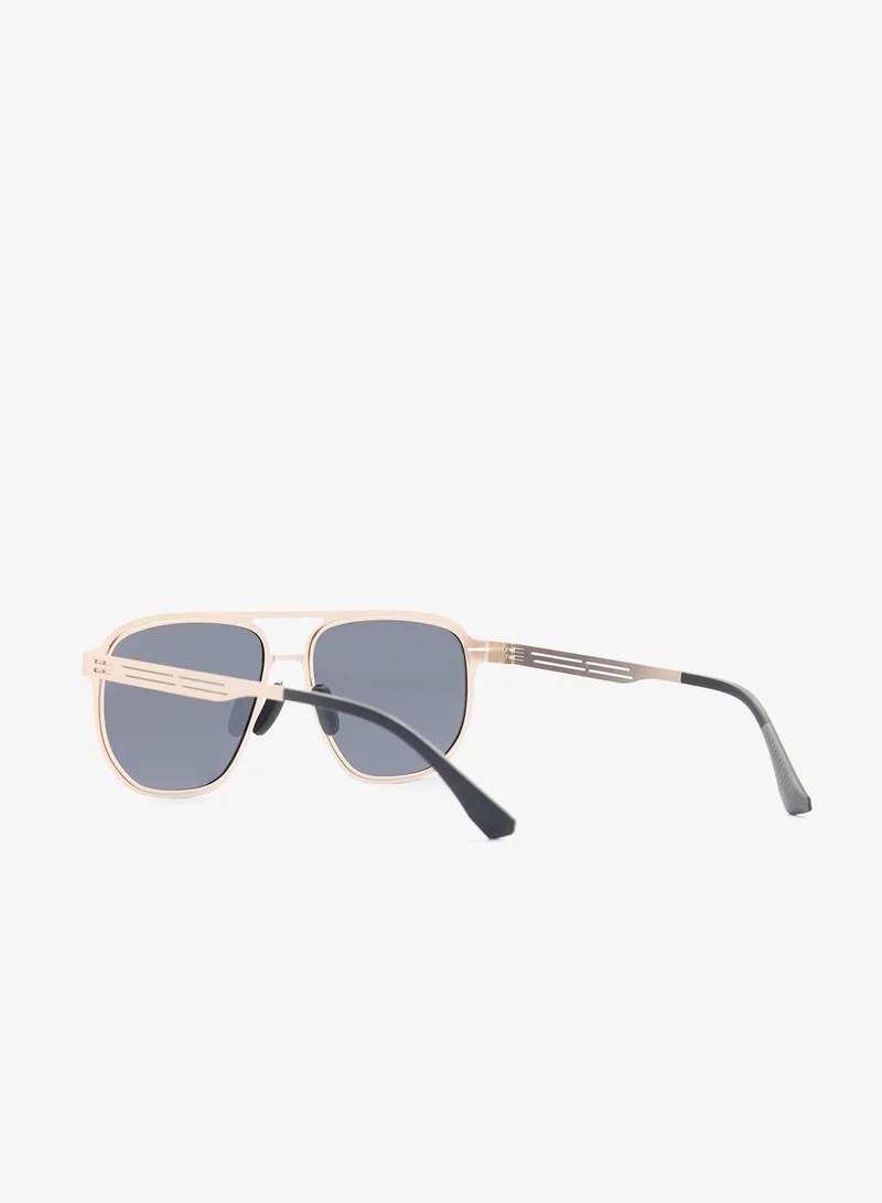 Seventy Five Polarized Lens Square Aviatoe Sunglasses