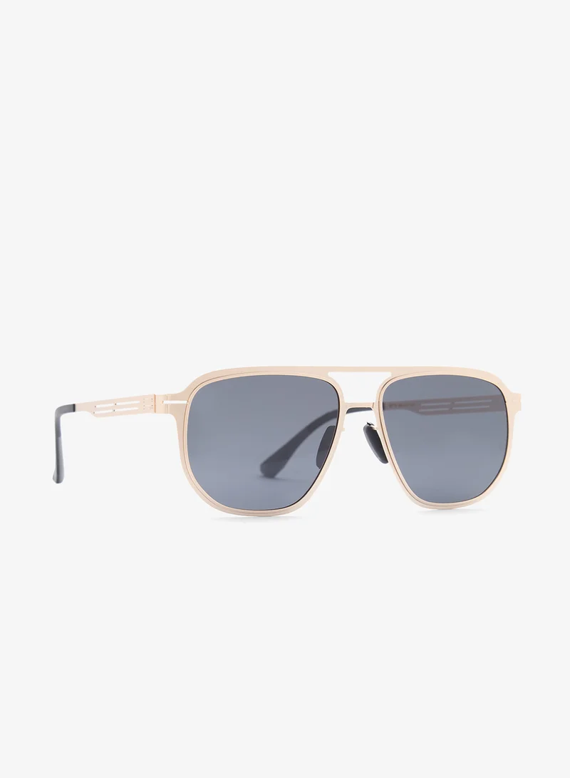 Seventy Five Polarized Lens Square Aviatoe Sunglasses