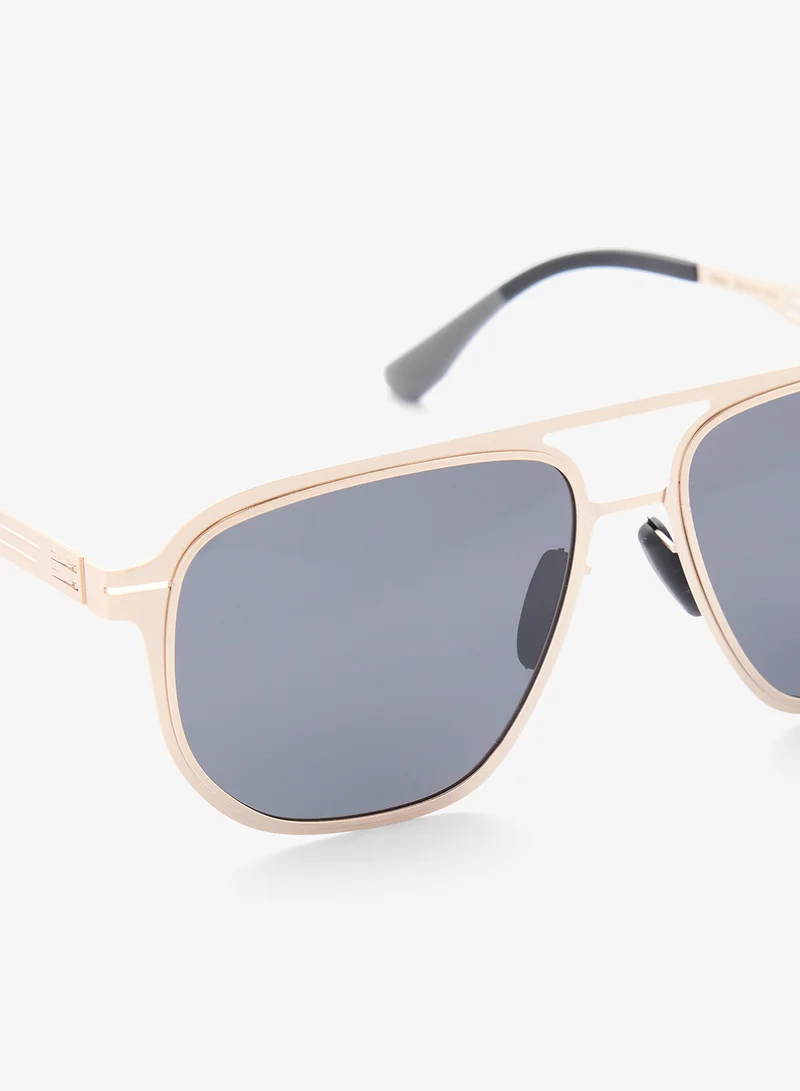 Seventy Five Polarized Lens Square Aviatoe Sunglasses