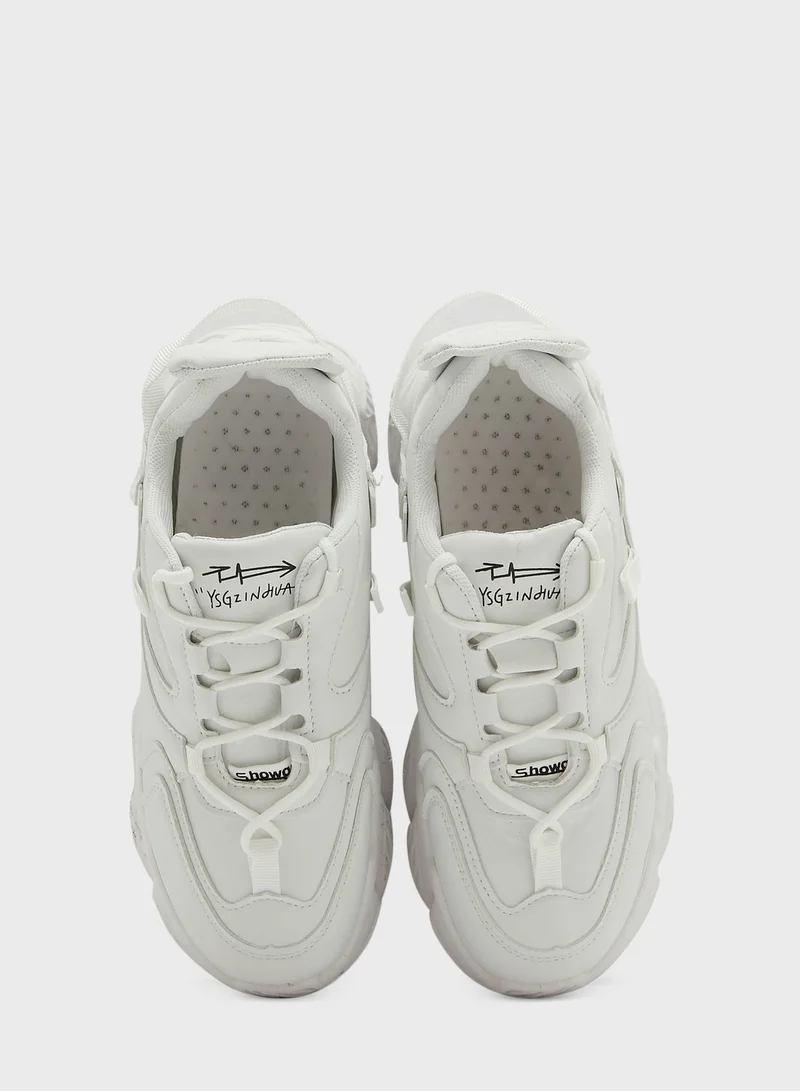 Ginger Chunky Tape Detail Sneakers
