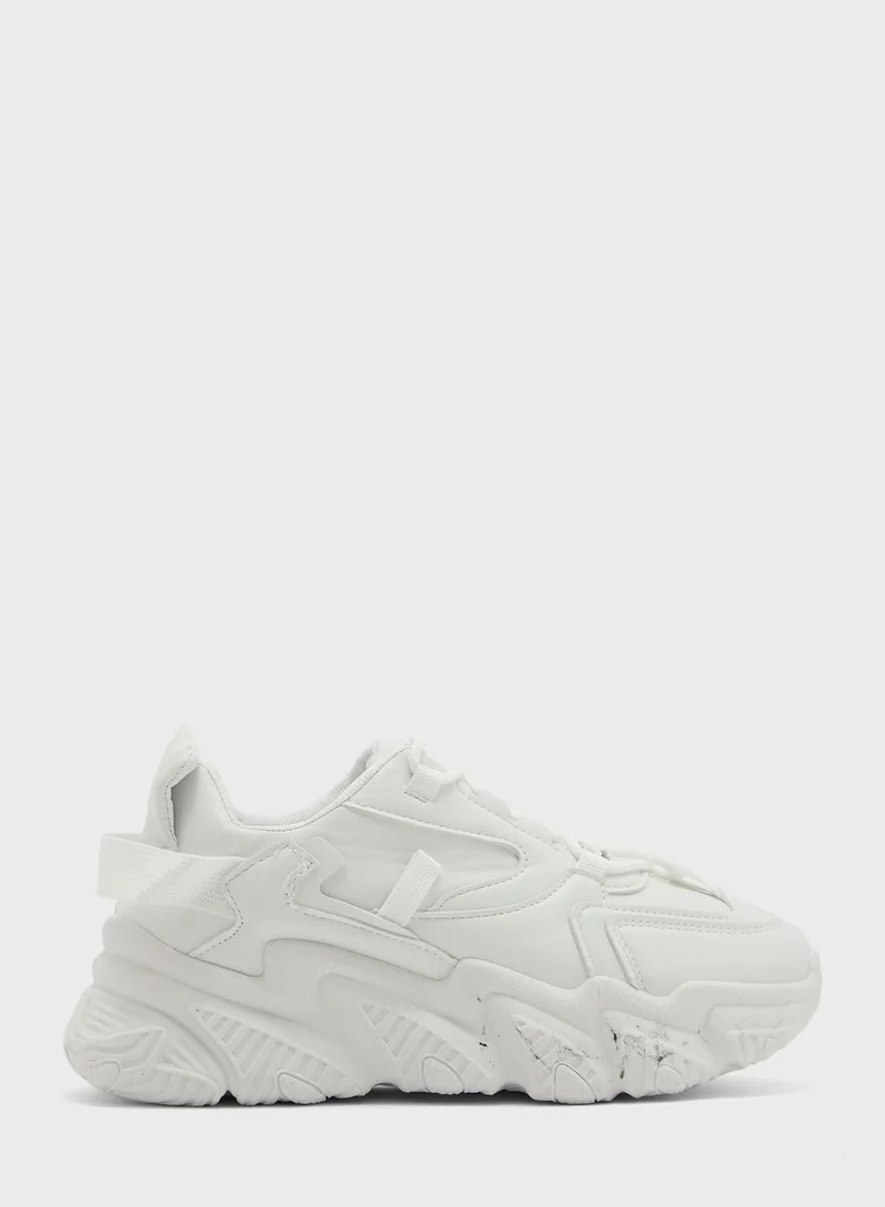 Ginger Chunky Tape Detail Sneakers