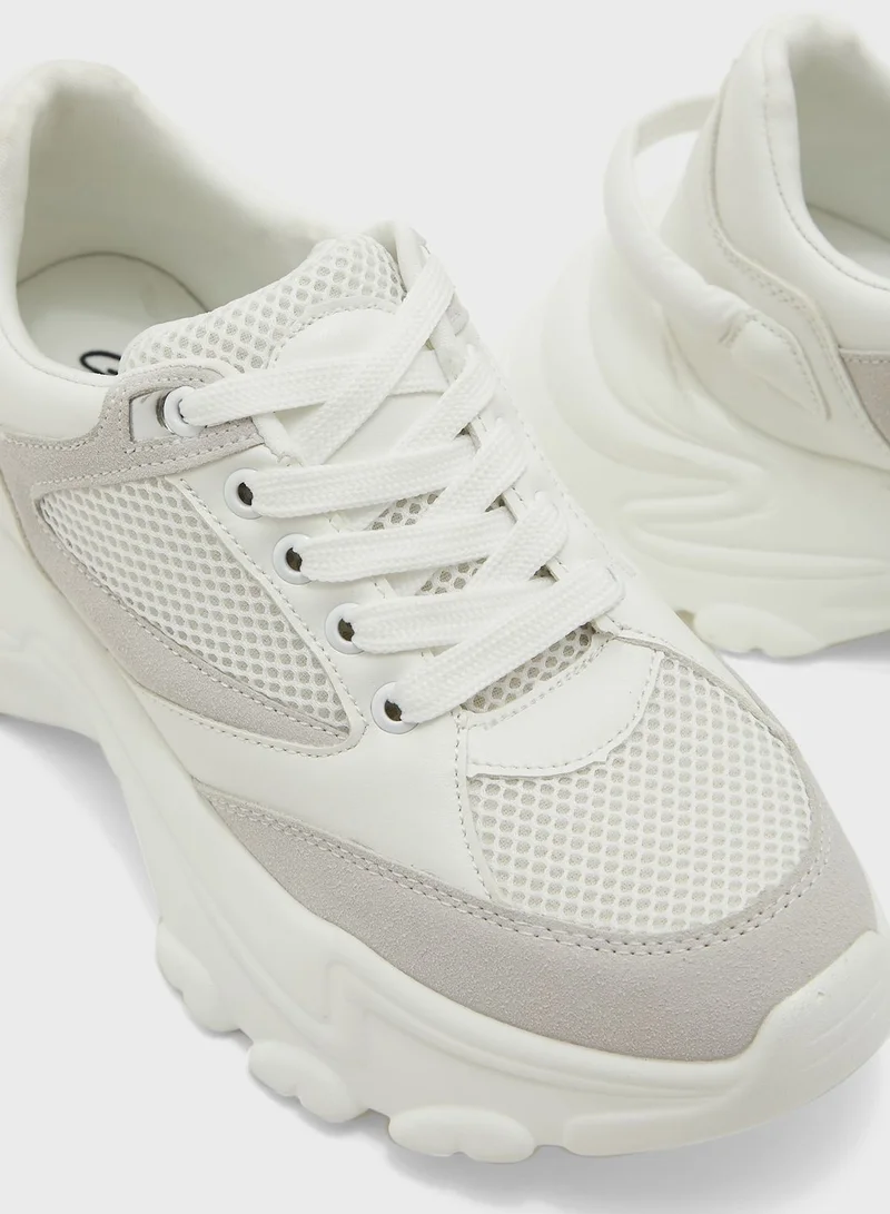Ginger Chunky Tape Detail Sneakers