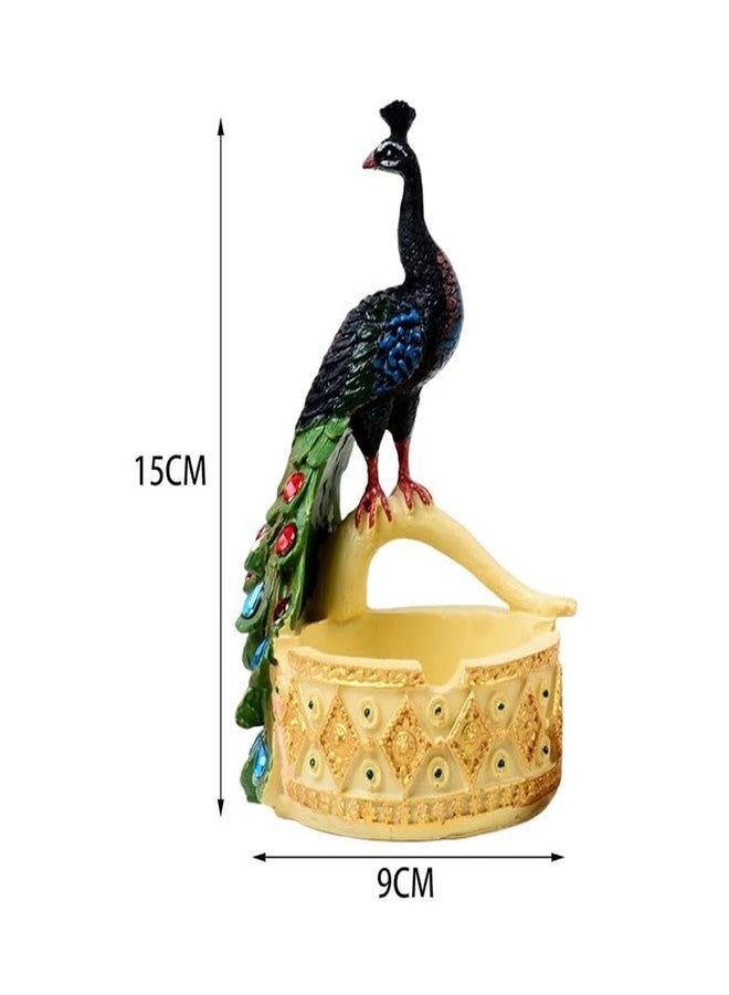 Cospex Living and Workspace with the Elegance of Modern Resin Peacock Ashtray Ornaments Stunning Figurines Exquisite Miniature Crafts, and thoughtful Business Gift Decorations. - Image 2
