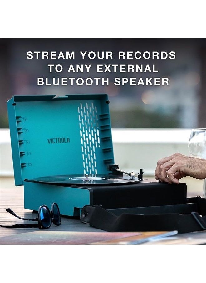 VICTROLA Revolution GO 3-Speed Bluetooth Portable Rechargeable Record Player with Built-in Speakers | Black & Grey VSC-750SB-SLG  - Image 4