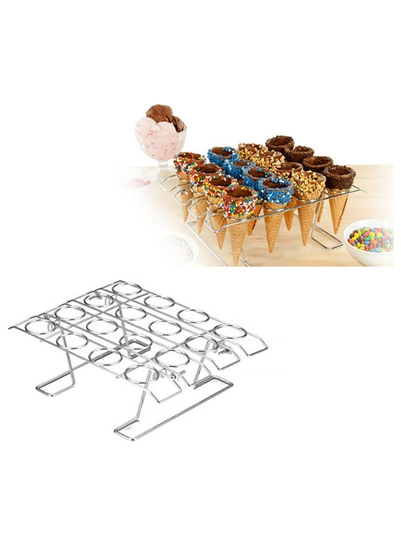 Oasisgalore 16-Cavity Cupcake Cones Baking Rack ，for Ice Cream, Cooling, Display  - Image 1