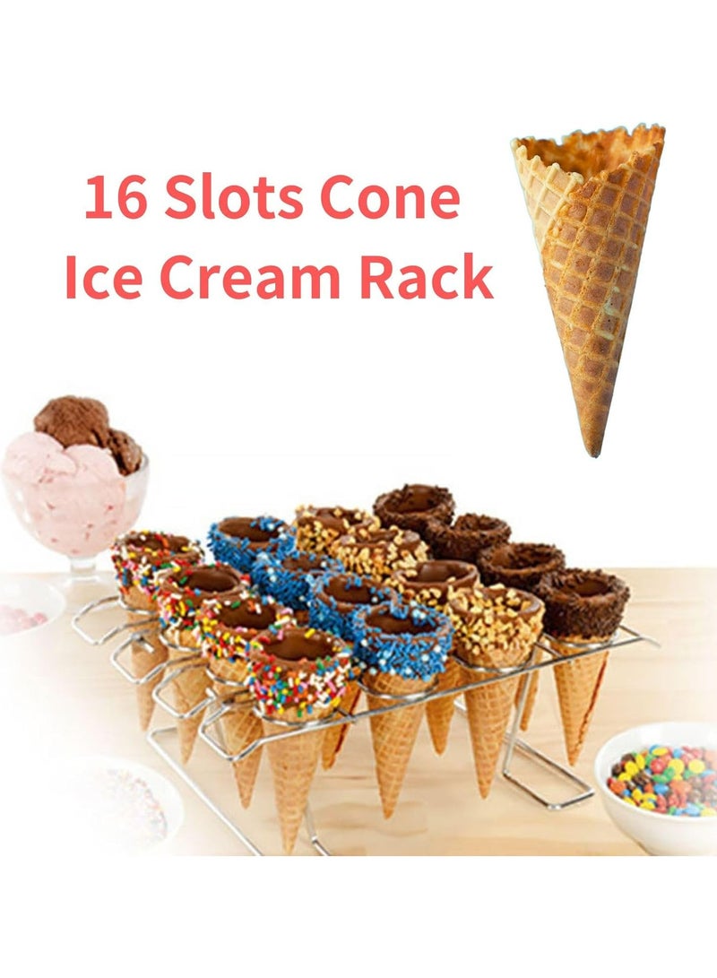 Oasisgalore 16-Cavity Cupcake Cones Baking Rack ，for Ice Cream, Cooling, Display  - Image 5