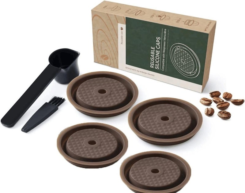 REUSABLE COFFEE CAPSULE DISCS Reusable Refillable Pod for VERTUOLINE VERTUO capsules compatible with VERTUOLINE VERTUO pods