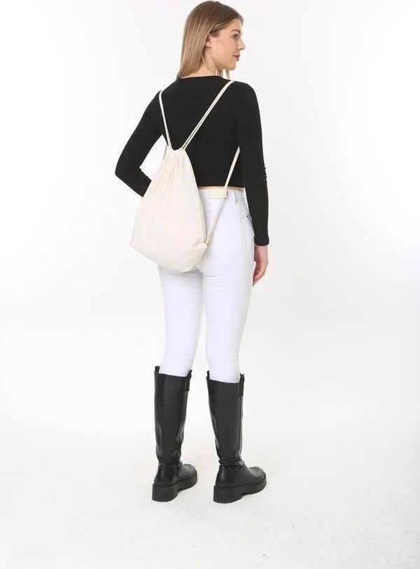 Baghashtag Raw Cloth Drawstring Backpack