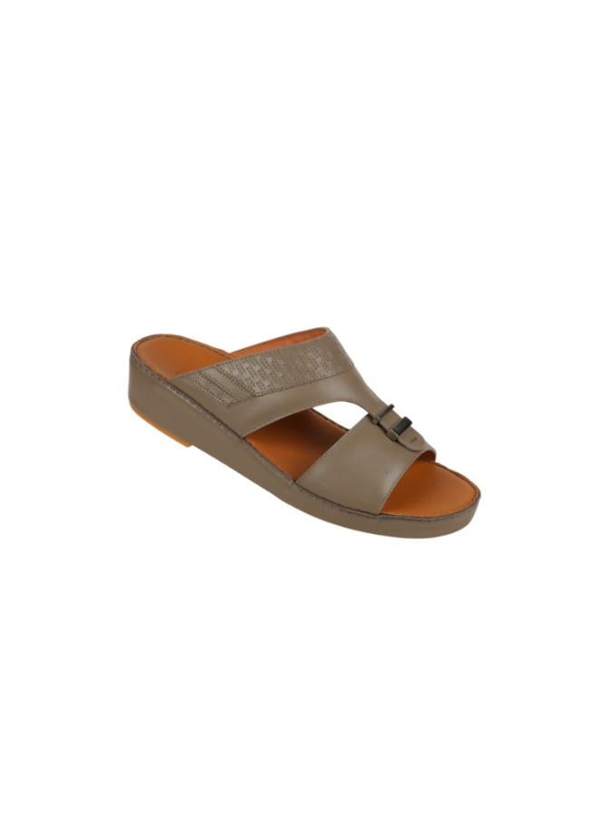 barjeel uno 008-3725 Barjeel Uno Mens Arabic Sandals BS 38 Brown  - Image 2