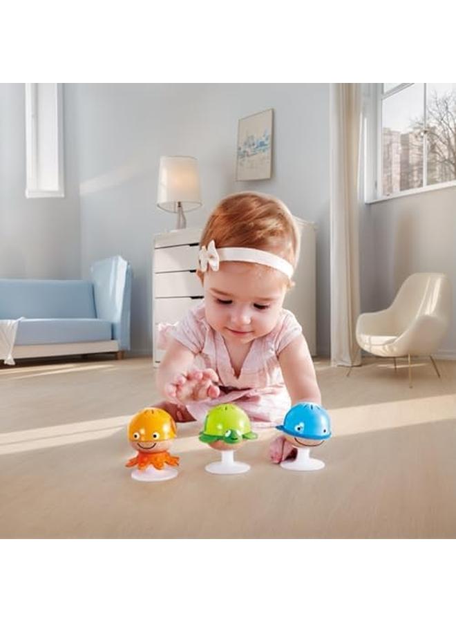 هيب وضع البقاء حشرجة الموت مجموعة ثلاثة حيوانات البحر شفط حشرجة الموت لعب اطفال ورضيع لعبة تعليمية مجموعة متعددة 5 ''X 2'' E0330 - Image 3