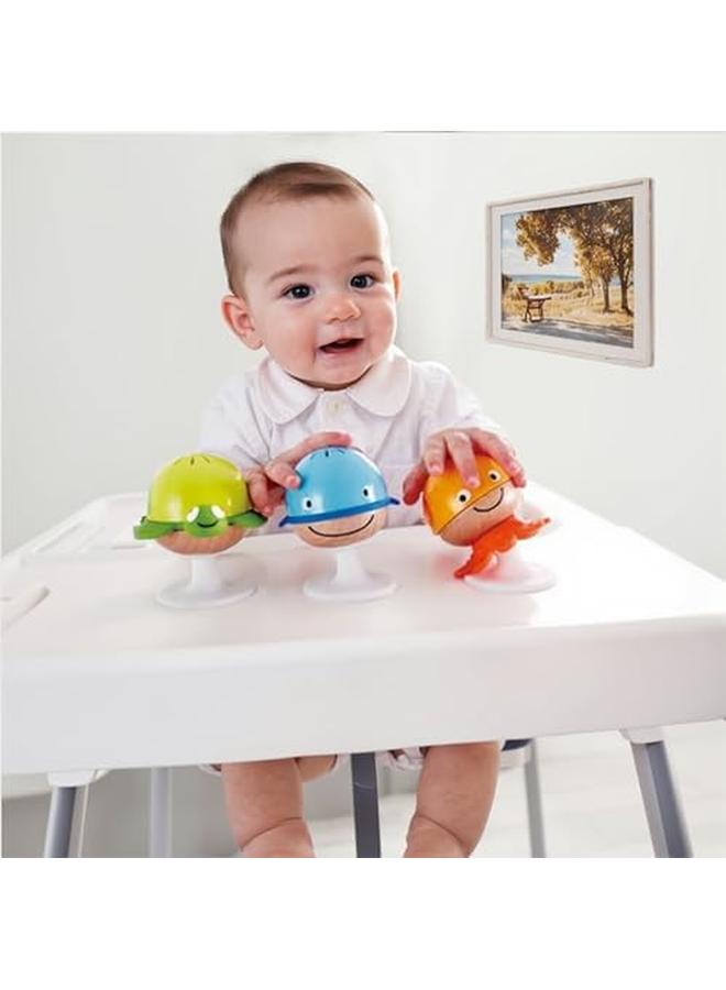 هيب وضع البقاء حشرجة الموت مجموعة ثلاثة حيوانات البحر شفط حشرجة الموت لعب اطفال ورضيع لعبة تعليمية مجموعة متعددة 5 ''X 2'' E0330 - Image 4