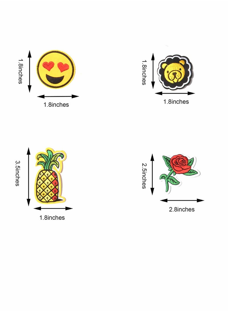 KASTWAVE - Patches for Clothing, 60 PCS Embroidered Iron On Patches DIY Accessories, Random Assorted Decorative Patches ,   Sewing Applique for Jackets, Hats, Backpacks, Jeans, 60 Pieces Package - Image 1