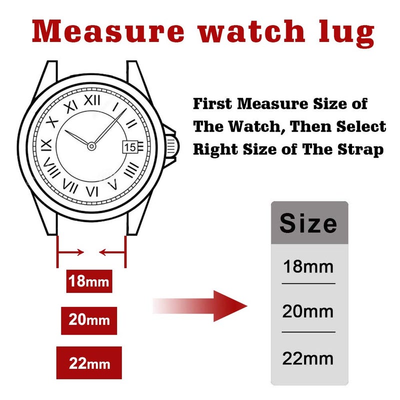 Ritche Christmas Gift 22mm Alligator Grain Watch Band Alligator Leather Watch Strap Quick Release Watch Bands for Men Women, White Elephant Gifts, Stocking Stuffers for Men - Image 2