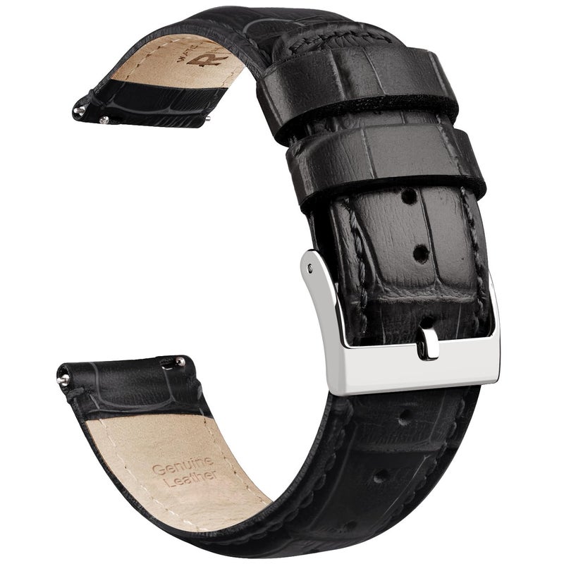 Ritche Christmas Gift 22mm Alligator Grain Watch Band Alligator Leather Watch Strap Quick Release Watch Bands for Men Women, White Elephant Gifts, Stocking Stuffers for Men - Image 1