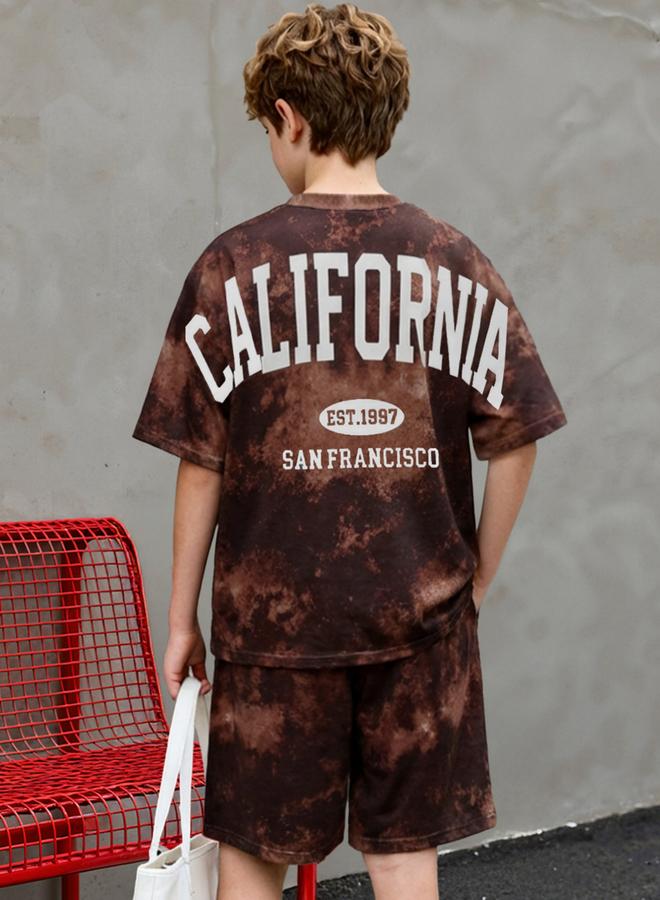 Take Two Men Tie-Dye Print Relaxed Fit T-Shirt and Shorts Set - Image 4