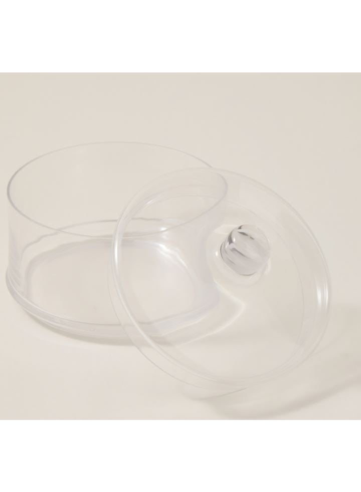 Alberto transparent glass candy jar 3 layers with lid 18*16 cm Clear 18x16x18cm - Image 4