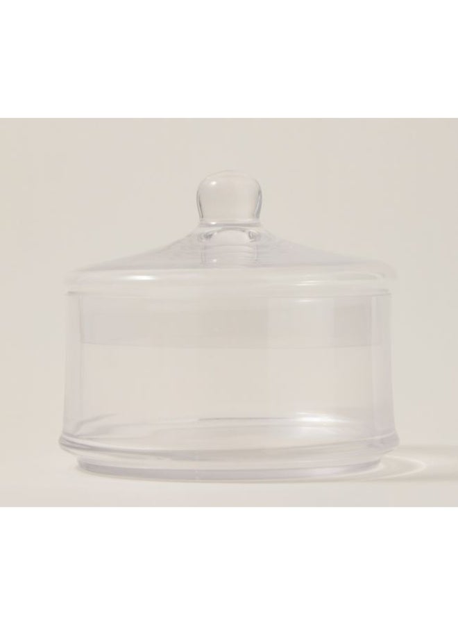 Alberto transparent glass candy jar 3 layers with lid 18*16 cm Clear 18x16x18cm - Image 2