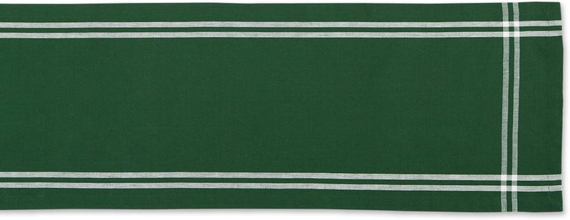 DII French Stripe Dining Table Collection Farmhouse Style Table Runner, 14x72 Inches, Balsam Green - Image 2