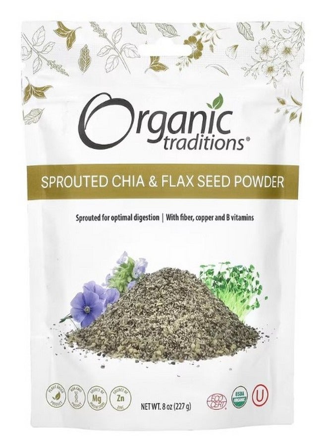 Organic Traditions Sprouted Chia and Flax Seed Powder 8 oz 227 g - Image 1