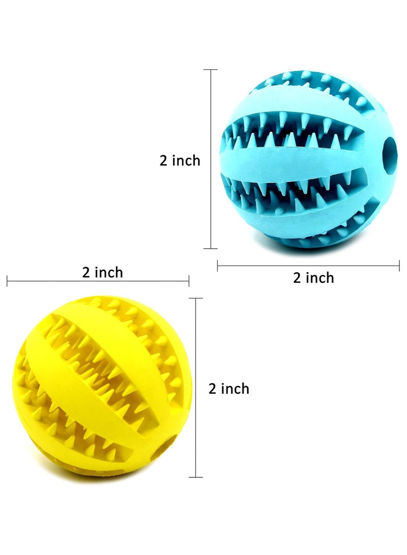 عام عبوة من قطعتين من ألعاب الكرات للكلاب لتنظيف الأسنان، المضغ، اللعب، ألعاب توزيع الطعام. - Image 4