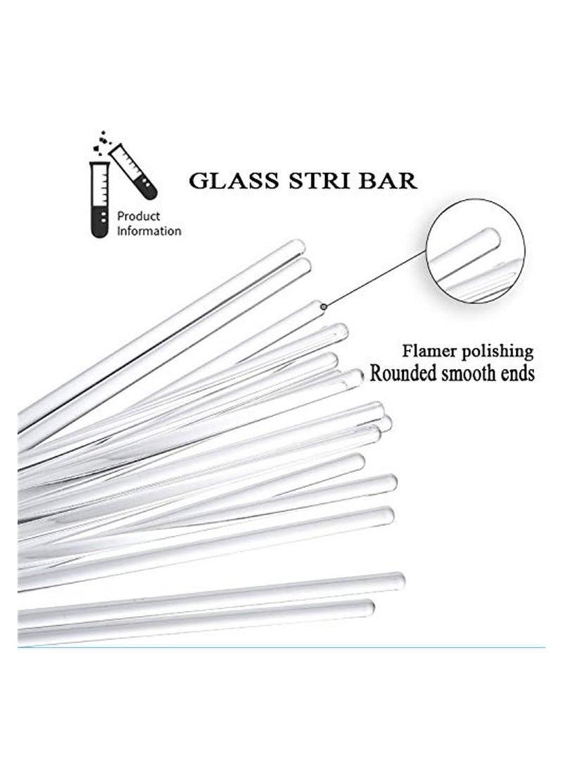 KASTWAVE 20 Pack Glass Stir Sticks, 5mm Lab Stirring Rod 6 inch Length with Both Ends Round for Science, Lab, Kitchen, Science Education and Stir Hot Cold Beverage  - Image 2
