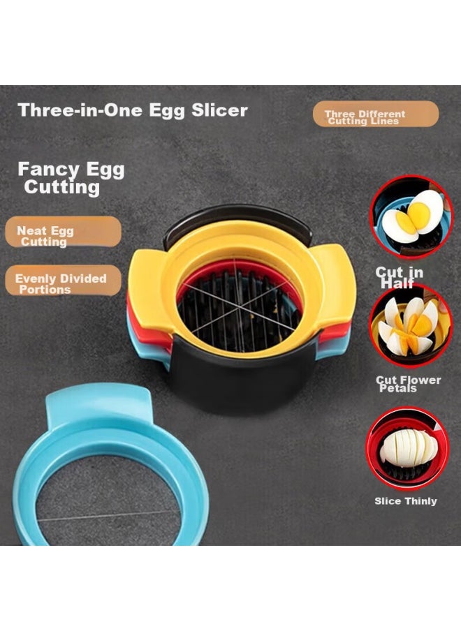 Bai Jie Baijie Three-in Multifunctional Egg Cutter, Egg Peeler, Separator, And Flower Bud Egg Cutter  - Image 1