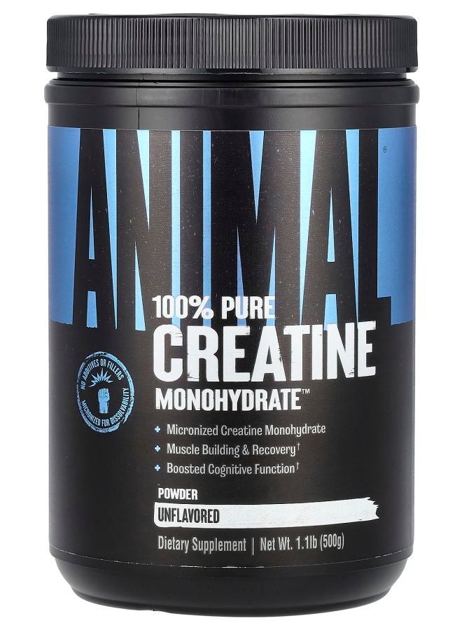 100% Pure Creatine Monohydrate™ Powder Unflavored 1.1 lb (500 g)