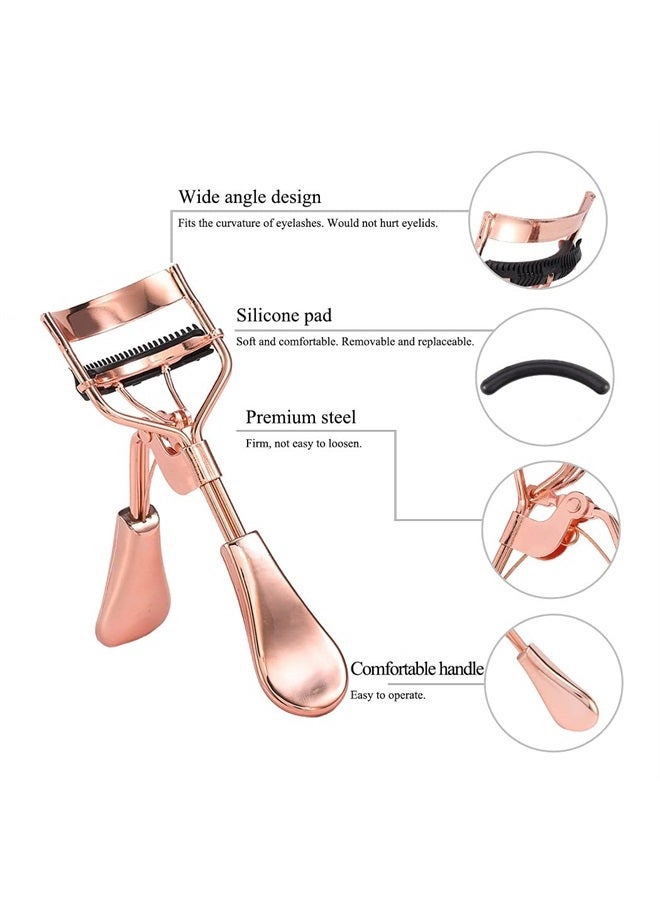 Uranian Beauty Eyelash Curler Comb Eyelash Curlers with 2 Silicone Refill Pads Premium Lash Curler Makeup Tool for Women and Girls - Image 3