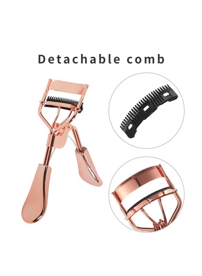 Uranian Beauty Eyelash Curler Comb Eyelash Curlers with 2 Silicone Refill Pads Premium Lash Curler Makeup Tool for Women and Girls - Image 2