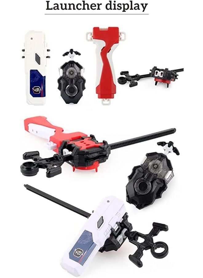 12 Piece set Battle Tops Case Toy 4d Fusion Metal Master Rotating Gyro Toy Set With Launcher, Storage Box And Other Accessories  - Image 4
